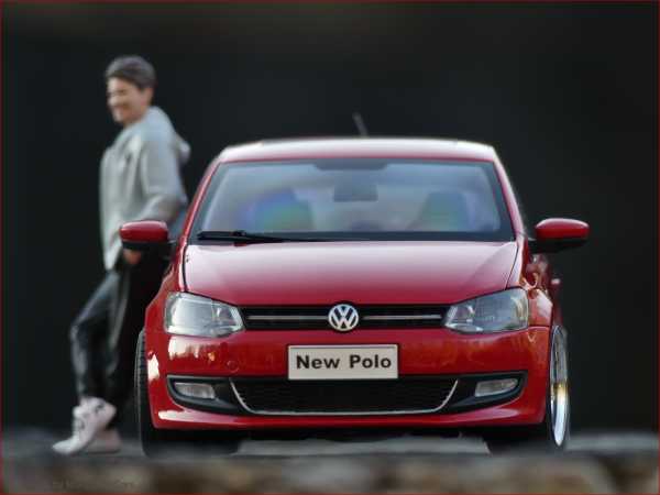 1:18 VW Polo 6R NEW 2010 RED Edition + BBS RS Alufelgen = RAR